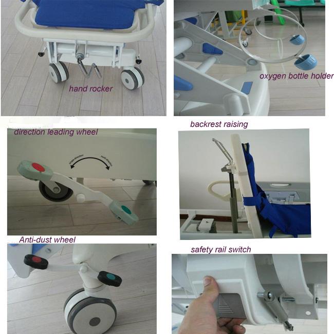 ABS mehrfunktionaler geduldiger Transport-Wagen-Krankenhaus-Rollwagen (ALS-ST004)